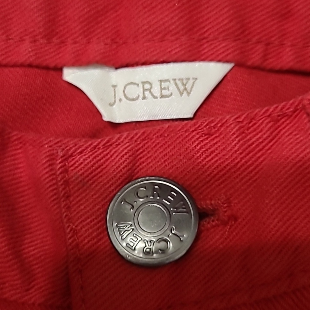 J. Crew Red Toothpick Ankle Jeans size 28 - Picture 6 of 9